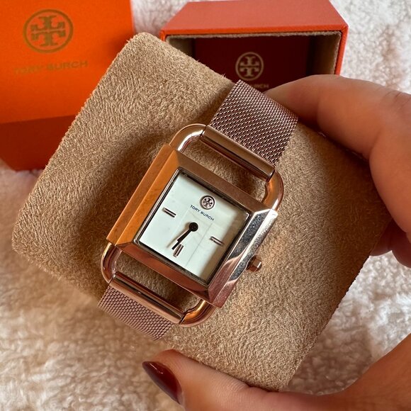 NWT! TBW7251 TORY BURCH Phipps Rose Gold-Tone Bracelet Watch Women main image 4
